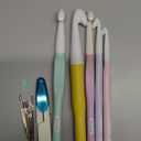 Aeelike 5 PCS Large Crochet Hooks Set, Big Ergonomic Crochet Hooks, Multicolor Acrylic Crochet Hooks with Number Size L/8mm, N/10mm, 12mm, P/15mm, 20mm