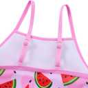 Funnycokid Girls Swimsuit Kids Bathing Suit Rashguard Swimwear Long Sleeve 3 Piece Toddler 3-7 Years