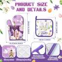 SiliFine 12 Pcs Easter Kitchen Accessories Set Easter He is Risen Oven Mitts Pot Holders Kitchen Towels Christian Religious Decorations for Home Accessories, Cooking Baking Gifts