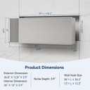 37" X 13" Shower Niche Insert Tile Ready, Wall Niche for Livingroom Bathroom, Long Shower Niche, No Tile Needed Over Mount Installation, Brushed Nickel, 37W13H with Single Shelf