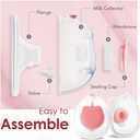 Nenesupply Handsfree Wearable Breastmilk Collection Cara Cups Caracups Compatible with Spectra S1 S2 9 Plus Breast Pumps 24mm Silicone Flanges Replacement for Spectra Pump Parts 19 21mm Inserts