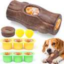 Dog Toys for Aggressive Chewers, Interactive Indestructible Dog Toys to Keep Them Busy, Durable Dog Frozen Treat Toy for Large & Medium Dogs, Reduces Anxiety & Extends Playtime, Brown