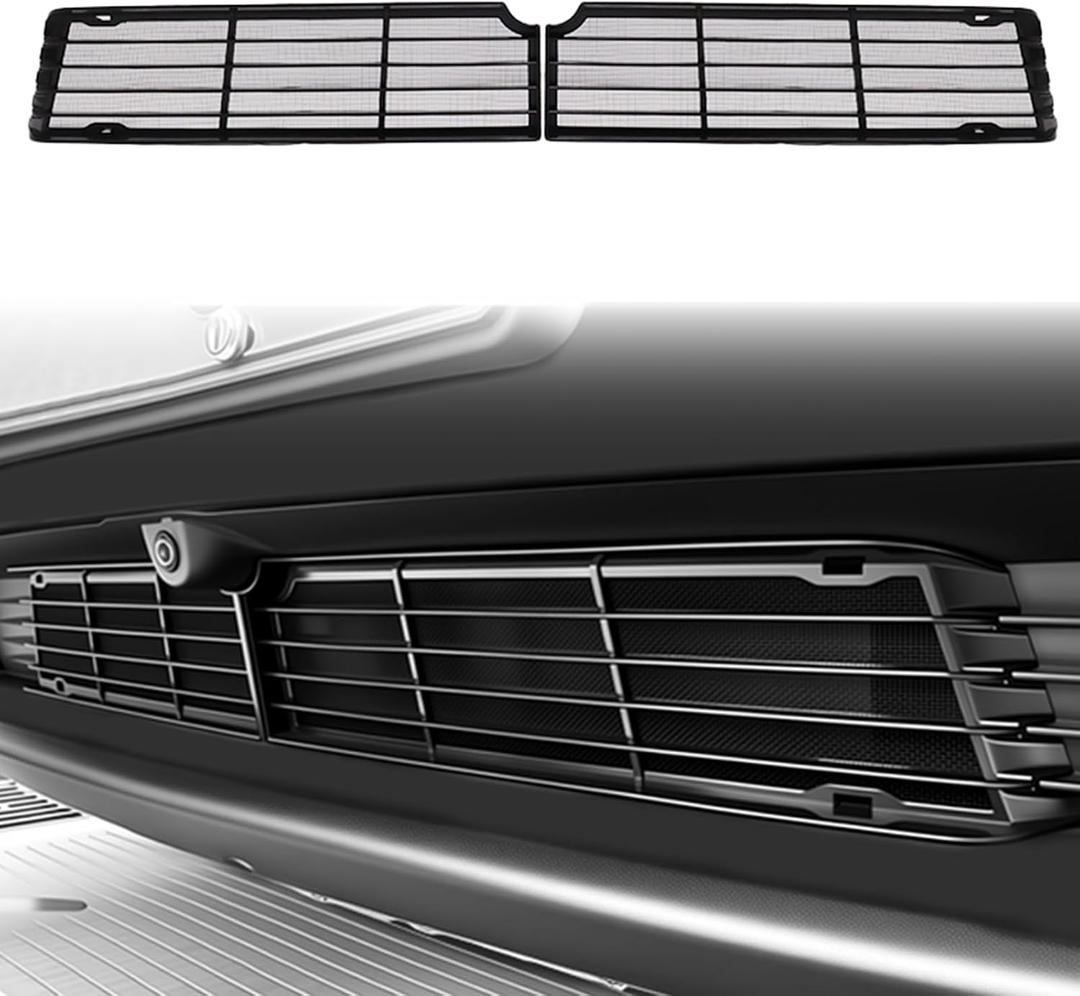 Front Grille Mesh Inserts for Tesla Model Y Juniper 2026(NOT for Standard/Performance), Lower Bumper Grill Guard, ABS Protective Mesh Cover, Prevent Debris & Rocks, Easy Snap-On Installation