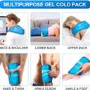 RelaxCoo Neck Ice Pack Wrap, Reusable Gel Ice Pack for Neck Shoulders, Cold Compress Therapy for Pain Relief, Injuries, Swelling, Bruises, Sprains, Inflammation and Cervical Surgery Recovery