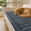 Smiry Non Slip Couch Covers for Dogs, Fuzzy Pet Couch Covers for 2 Cushion Sofa Pet Friendly, Soft Sofa Loveseat Slipcovers Cushion Furniture Protector Washable (Dark Grey, 27.6" x 47")