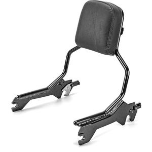 Wsays Sissy Bar Standard Height Passenger Backrest Pad Gloss Black Compatible with Harley Softail Sport Glide Low Rider S FLSB FXLR FXLRS 2018-2024