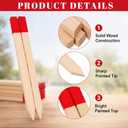 Mifoci 24 Pcs Grade and Survey Stakes 24 x 1.5 x 0.5 in Wooden Garden Stakes Garden Ground Stake with Sharp Point Plant Support Stake for Construction Sign Posts Silt Fence Backyard Boundaries Base