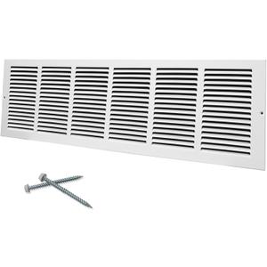 30"W x 8"H [Duct Opening Size] Steel Return Air Grille, Air Return Vent Cover for Ceiling and Sidewall - HVAC Air Vent Covers - [Outer Dimensions: 31.75"W x 9.75"H]