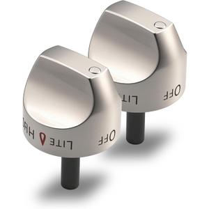 2 Pcs WB03K10265 Burner Control Knobs Fit for GE Stove Replacement Part Number AP4363671 PS233971 WB03K10242 1473247 EAP2339711 VAP44363671 AH2339711 Gas Stoves