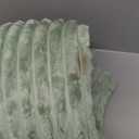 Sage Green Fleece Throw Blanket 90" x 90" for Couch Sofa Bed, Super Soft Cozy Plush Microfiber Flannel Blanket with Stripes Design Lightweight for Adults, Woman, Girls