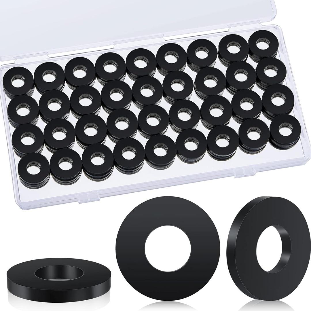 Fabbay 150 Pcs 11/16" OD x 5/16" ID x 3/32 Inch Thickness EPDM Rubber Washers for Bolts Spacers Vibration Suppression