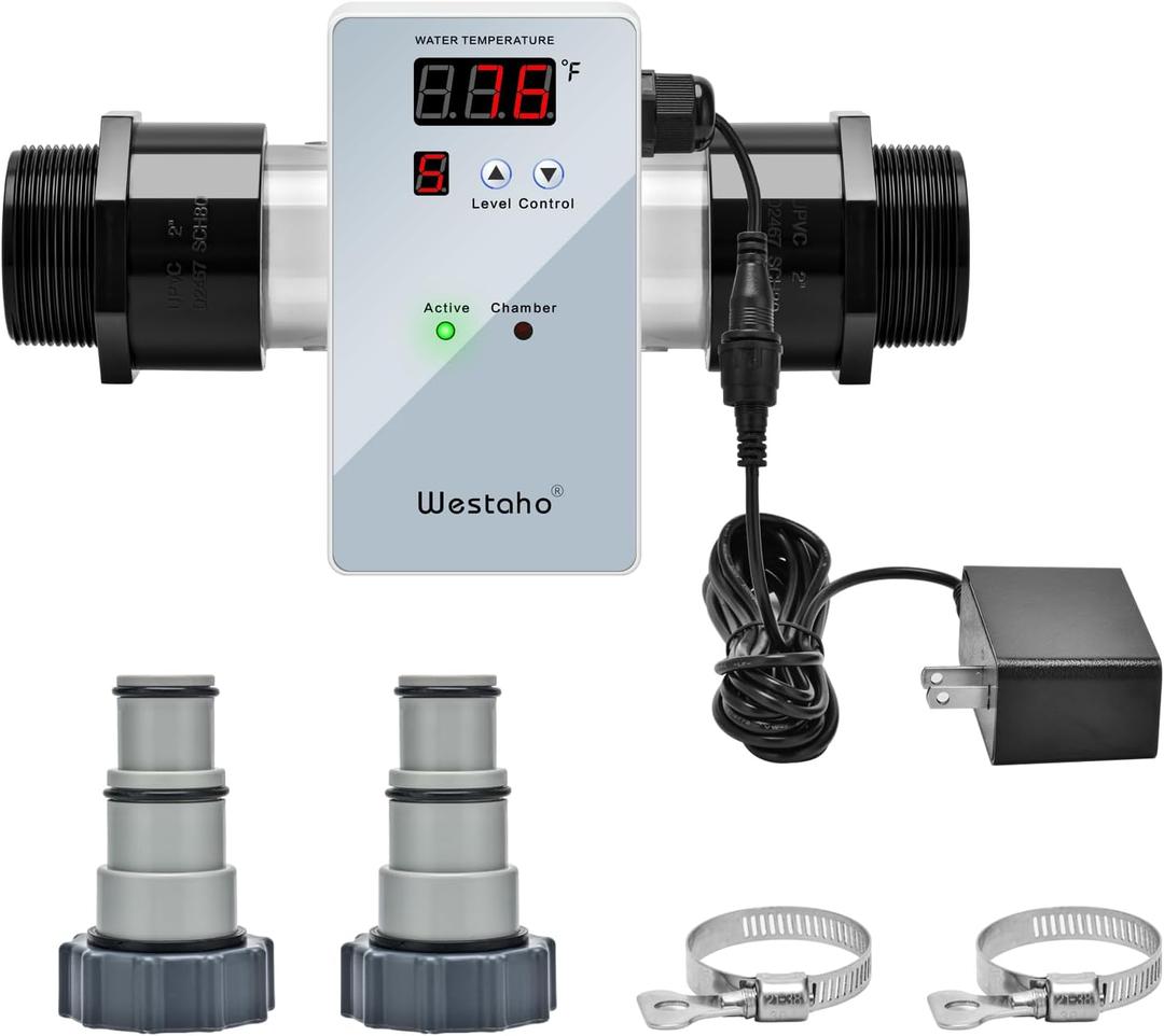 Pool Io/ni/zer System for Up to 40,000 Gallons, Equipped with Smart Display, Compatible with In-Ground, Above-Ground Pool, Hot tub, Spa or Aquarium, Clearer Water, More Comfortable Swimming
