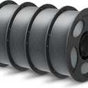 ANYCUBIC PLA Plus (PLA+), 3D Printer Filament 1.75mm Bundle, High Toughness, Dimensional Accuracy +/- 0.02mm, Print with Most FDM 3D Printers, 4 Pack 1KG Reusable Spool(2.2 lbs) Texture Grey