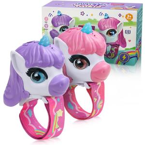 Unicorn Walkie Talkies for Kids 2 Pack with Wrist Strap, Toys for Girls Age 3-10, Long Range 2-Way Radios for Camping, Outdoor Adventure, Birthday