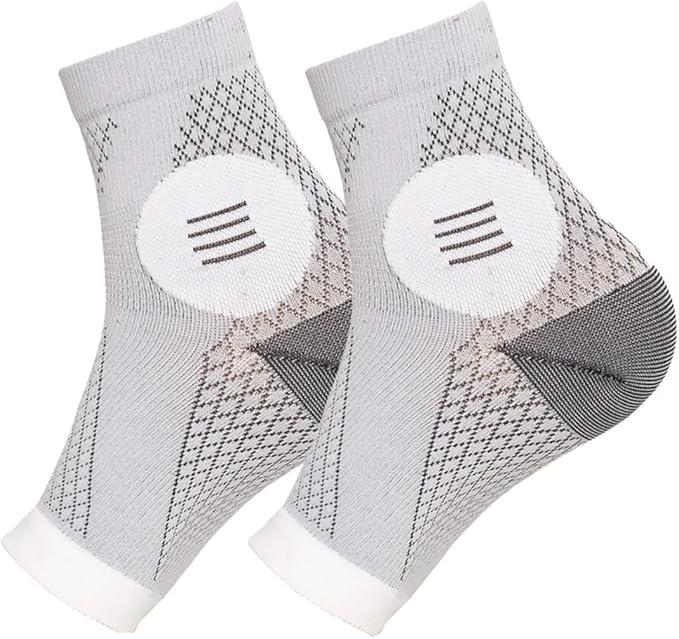   Generic Neuropathy Socks - Peripheral Neuritis Compression Diabetic Toeless Foot Sleeves for Nerve Damage Pain in Feet, Ankle Gout, Plantar Fasciitis Relief Brace for Men and Women Compression Socks Black And White, XL