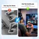 PAWDIARY Switch 2 Grip Compatible with Nintendo Switch 2025 Controller, [2 Pack] Grip Accessories for New Switch 2 Controller, Ergonomic Comfort Handle Kit with 4 Thumb Caps (Blue&Orange)