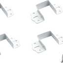 4pcs Hanging Wooden Square, Corner Metal, Hanging Corner Thickened Furniture Hardware Accessories Horizontal White(L)