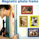 16 Pack Magnetic Picture Frames for Refrigerator with Quick Open Magnetic Cover, Holds 4x6 Photos Boho Style Fridge Magnets for Home, Office