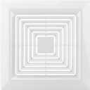 Bathroom Exhaust Fan Cover, 9x9 Inches | Spring-Loaded for Square Ceiling & Wall-Mount Fans | Efficient Airflow, Odor Removal & Ventilation (White)