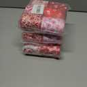 3 x Red Heart Wired Edge Ribbon, Pink Dot Wide Pink Dot Craft Ribbon for Wrapping and DIY Projects, 30 Yards/Roll, 2.5 inches