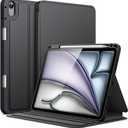 JETech Case for iPad Air 11-Inch M4/M3/M2 (2026/2025/2024), iPad Air 5/4 (2022/2020 5th/4th 10.9-Inch) with Pencil Holder, Slim Folio Stand Protective Tablet Cover, Multi-Angle Viewing (Black)