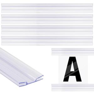 15 Pcs Letter Tracks for Plastic Sign, 40 Inch Clear Plastic Marquee Letter Board Path with Adhesive Backing, Sign Tracks with Changeable Letters, Fit Promotional Poster Board