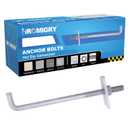 5/8 x 10 Concrete Anchor Bolts (10 Pack) L-Shaped with Large Square Plate Washers, Hot-Dip Galvanized