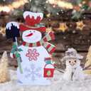 Snowman Christmas Decorations,Wooden Snowman Figurine w Flitter Printing Among Christmas Floor Decor,Large Christmas Decorations Indoor,Snowman Decor Winter Decorations for Home