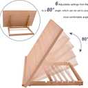 Large Artist Drawing & Sketching Board, 6-Position Adjustable Wood Drafting Table Easel, 24.8" L x 16.5" W (A2) Art Easel for Artist, Beginners, Students