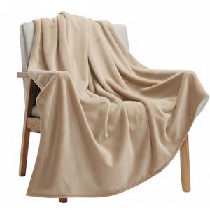 Fleece Blanket for Couch Beige Solid Color Super Soft Throw Blankets Lightweight Plush Fuzzy Bed Throws for Sofa Travel Camping 60x80 inches