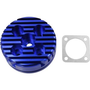 CNC Cylinder Head Compatible with Gasket for Racing 66cc 80cc Engine-Blue