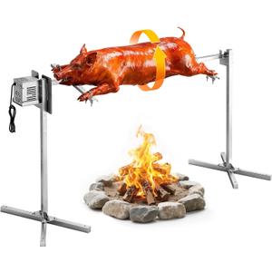 VEVOR Rotisserie Grill, 56in Electric Rotisserie Grill Kit 8 Level Height, BBQ Grills Rotisseries Kit with 132 lbs Load Capacity, Asador de Puerco, Stainless Steel Automatic Grilling Kits for Parties