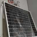 12V 50W Solar Battery Trickle Charger & Maintainer - Waterproof 50 Watt Solar Panel Built-in Ultra Smart MPPT Charge Controller + Adjustable Pole Mount Brackets for Pole Dia 2.35-4.0inch/60-100mm