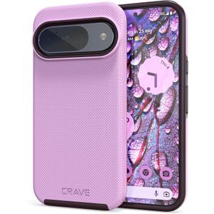 Crave for Google Pixel 9 Case and Pixel 9 Pro Case, Shockproof Protection Dual Layer Cover (6.3 inch) - Lilac