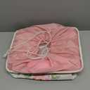 Pickmesh Baby Shower Storage Basket with Gift Bags Rectangular Ribbons Collapsible Canvas Storage Bin with Handles for Diaper Organizing Toy Home DIY Gift Basket, 13 x 9. 1 x 7. 1 Inch (Pink Elephant)