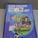 Soccer Goal,Backyard Soccer Goals for Kids 2 Pack,4x3/6x4 FT Portable Pop Up Soccer Nets with Target,Ball&Cones,Complete Training Equipment for Kids Youth Outdoor Sports Practice (Black)