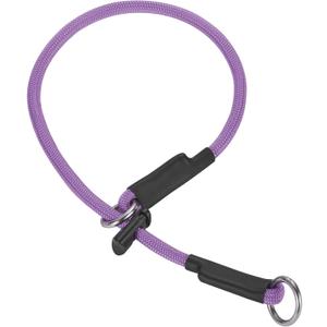 Martingale Dog Collar, 5/16 High-Strength Nylon Rope Slip Collar with Spring-Loaded Adjustable Stopper for Small, Medium & Large Dogs(Light Purple, 18 inch)