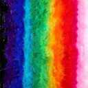 Batiyeer 24 Pcs Colorful Feathers Boas Party Pack, 6.6 Feet Rainbow Feather Scarf for Unisex Women Party Decorations (Elegant Color)