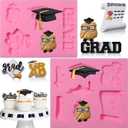 Graduation Molds Silicone, Graduation Fondant Molds With Owl Grad Cap Diploma Scroll Silicone Molud For Chocolate Candy Cookie Cupcake Cake Decoration for 2025 Graduation Celebration