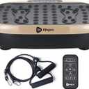Lifepro Vibration Plate Exercise Machine with Magnetic Acupoints - Full Body Vibration Platform for Beginners and Recovery - Ideal Lymphatic Drainage Massager for Muscle Toning and Overall Fitness (Light Gold)