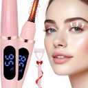 Heated Eyelash Curlers - Eye Lash Curler Heat - Mini Electric Eyelash Curler with LED Display 3 Temp Settings USB Rechargeable Natural Curling 24H Long Lasting for Women Makeup Tools Gifts (Pink)