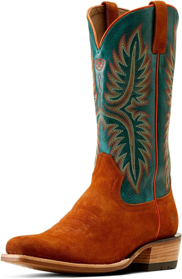 Ariat Men's Futurity Rider Western Boot (10 Narrow, Ancient Turquoise/Penny Roughout)