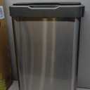 EKO Mirage-T 50 Liter / 13.2 Gallon Touchless Rectangular Motion Sensor Trash Can, Brushed Stainless Steel Finish