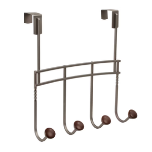Spectrum Diversified Cambridge Over The Door 4 Hook Rack Ivory