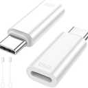 2 Pack USB C to Light-ning Earphone Audio Adapter Converter for iPhone 16/15, iPad Pro/Air, MacBook and More (for Headphone, Charge and Data Transfer)