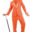 Fun Shack Tuxedo Costume for Men – Orange or Blue Suit Men's – Funny 90s Movie Character, Halloween Costumes for Men (Size XL)