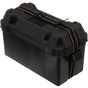Attwood 9084-1 Large Vented Battery Box with Mounting Strap, Fits Group 29 and 31 Series Batteries, Black