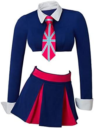 RoleplayCos Fook Yu Fook Mi Costume Austin Twins Costume Dress Outfit Sexy Schoolgirl Costume with Tie for Women Adult L