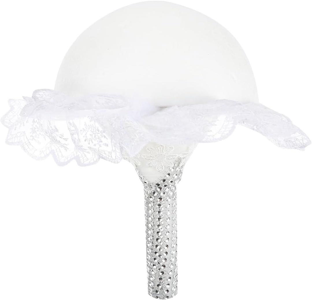 NUOBESTY Bridal Bouquet Holder Foam Floral Handle 9.05X9.05X8.26 Inch Wedding Flower Arrangement Base for DIY Crafts and Ceremony