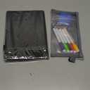 Feifeiya 6 Sides Dry Erase Notebook Portable Whiteboards Notepad 9"x6"(A5) Small Reusable Board Foldable Anti-ghosting Surface, Travel Dry Erase White Board for Office Study Meeting Planning (Black)